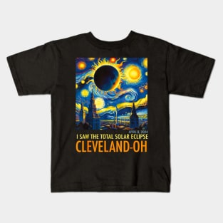 I saw the total eclipse Cleveland Ohio Kids T-Shirt